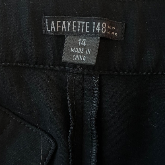 Lafayette 148 New York Classic Black Straight Leg Trousers - Picture 2 of 4